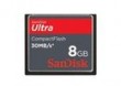 8 GB - SanDisk Ultra CompactFlash karta pamici - 30 MB / s