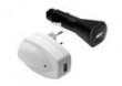 Zestaw adowarek USB, sieciowa + samochodowa