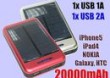 adowarka SOLARNA POWER BANK 20000mAh 2xUSB iphone