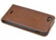 KABURA SLIM BROWN SONY XPERIA J + FOLIA + RYSIK