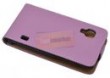 Kabura LG SWIFT L5 II E460 + FIOLETOWY + FOLIA + RYSIK
