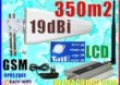 WZMACNIACZ ZASIGU GSM +YAGi 19dBi 350m2 wyw. LCD