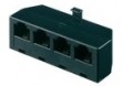 Adapter ISDN, wtyk RJ45  /  4x gniazdo RJ45, czarny