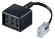 Adapter ISDN, wtyk TAE-N  /  wtyk RJ45, czarny