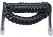 Kabel telefoniczny spiralny 4-yowy, 4 m, czarny