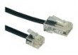 Kabel przejciwka RJ45 RJ11, 10 m, czarny